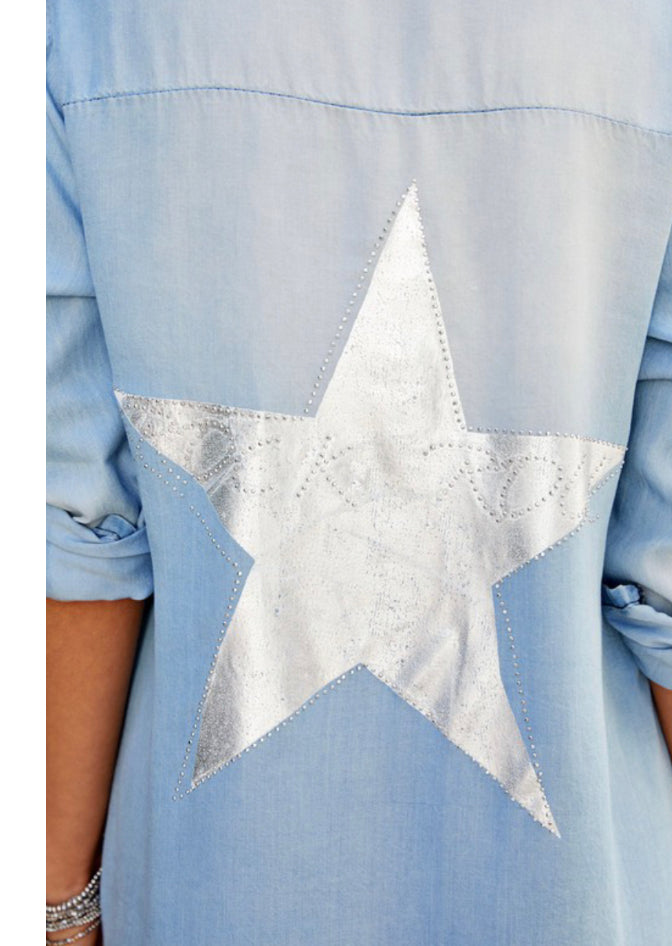 Light Denim Star Dress