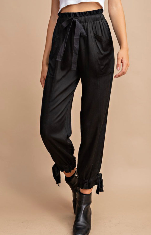 Black Paperbag Pant