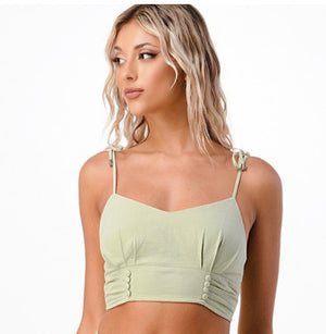 Pleated Crop Top