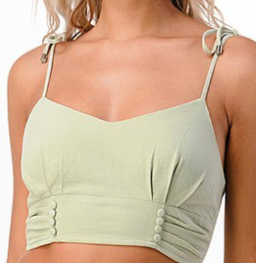 Pleated Crop Top