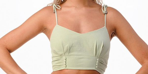 Pleated Crop Top