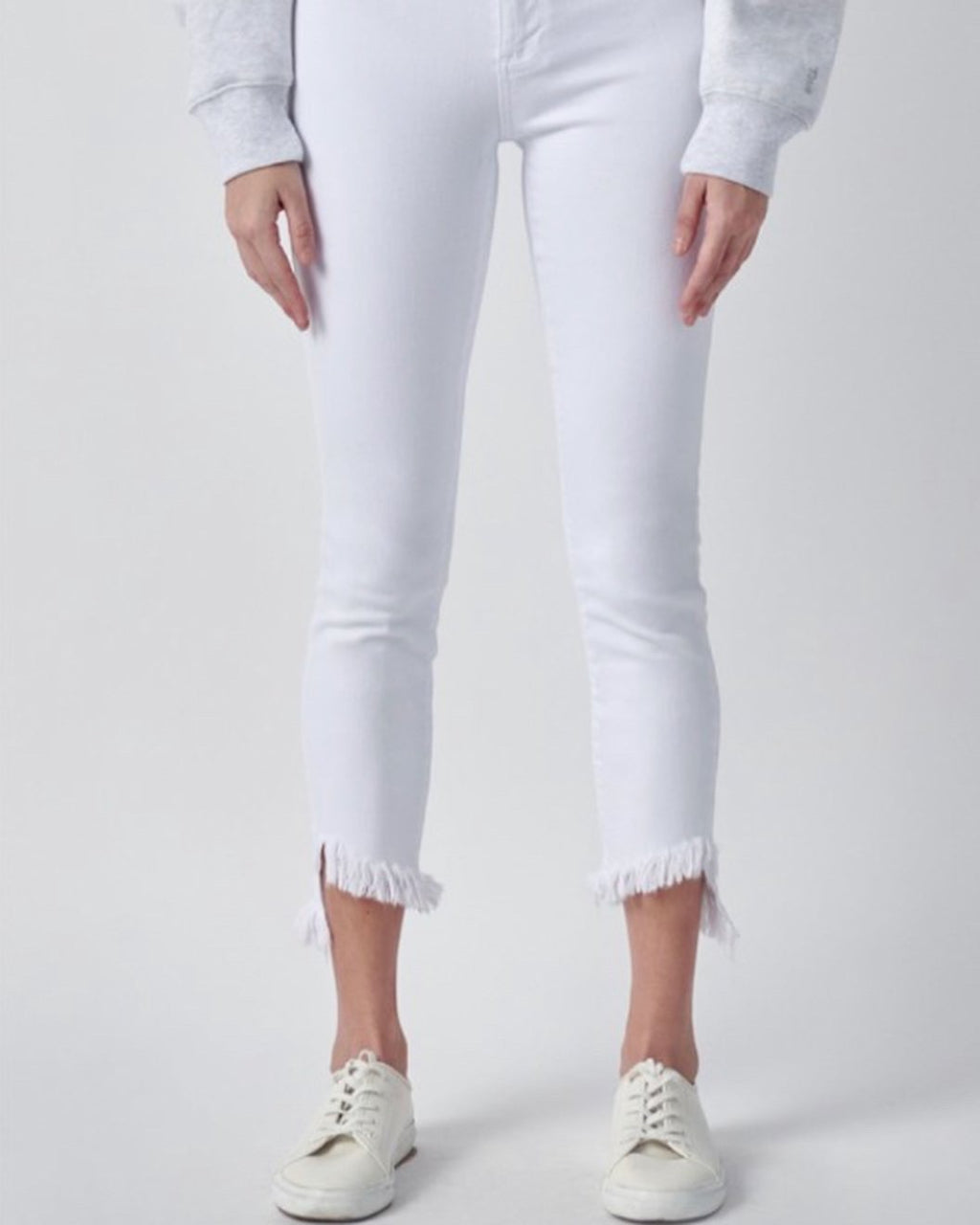 White Crop Skinny Jeans